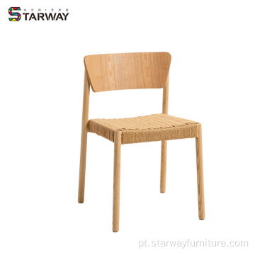 Cadeira de jantar de madeira de estilo italiano de luxo